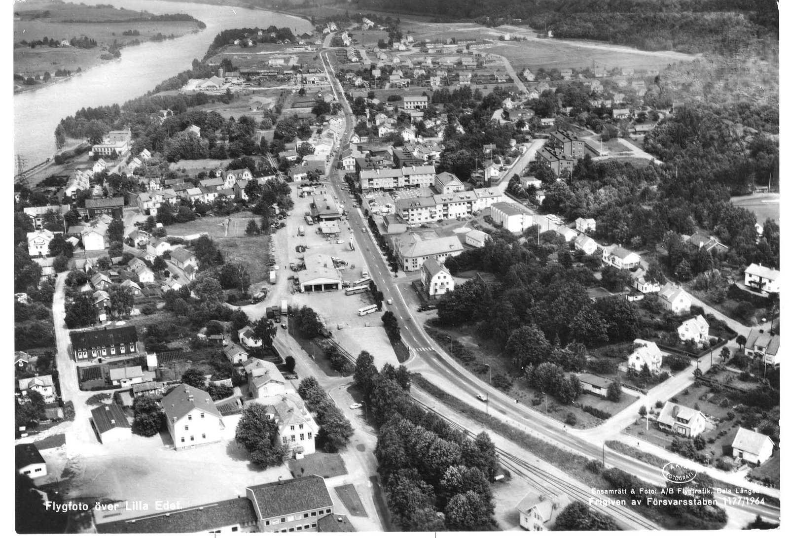 Gamla Lilla Edet Flygfoto Lilla Edet
